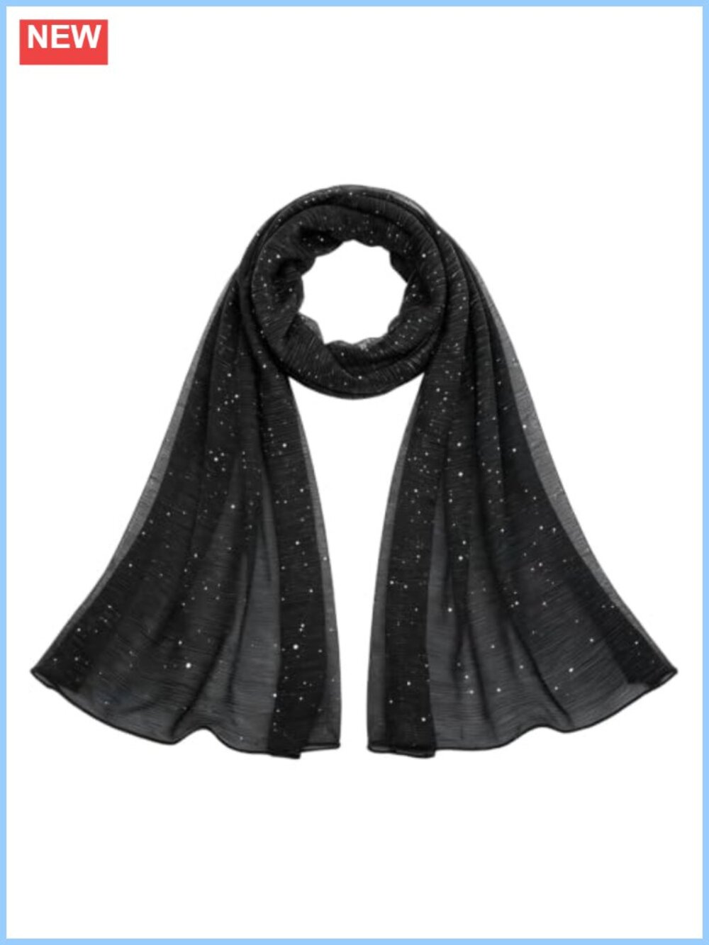 Sheer Sequin Scarf Shawl Wrap Sparkly Head Scarf Evening Access